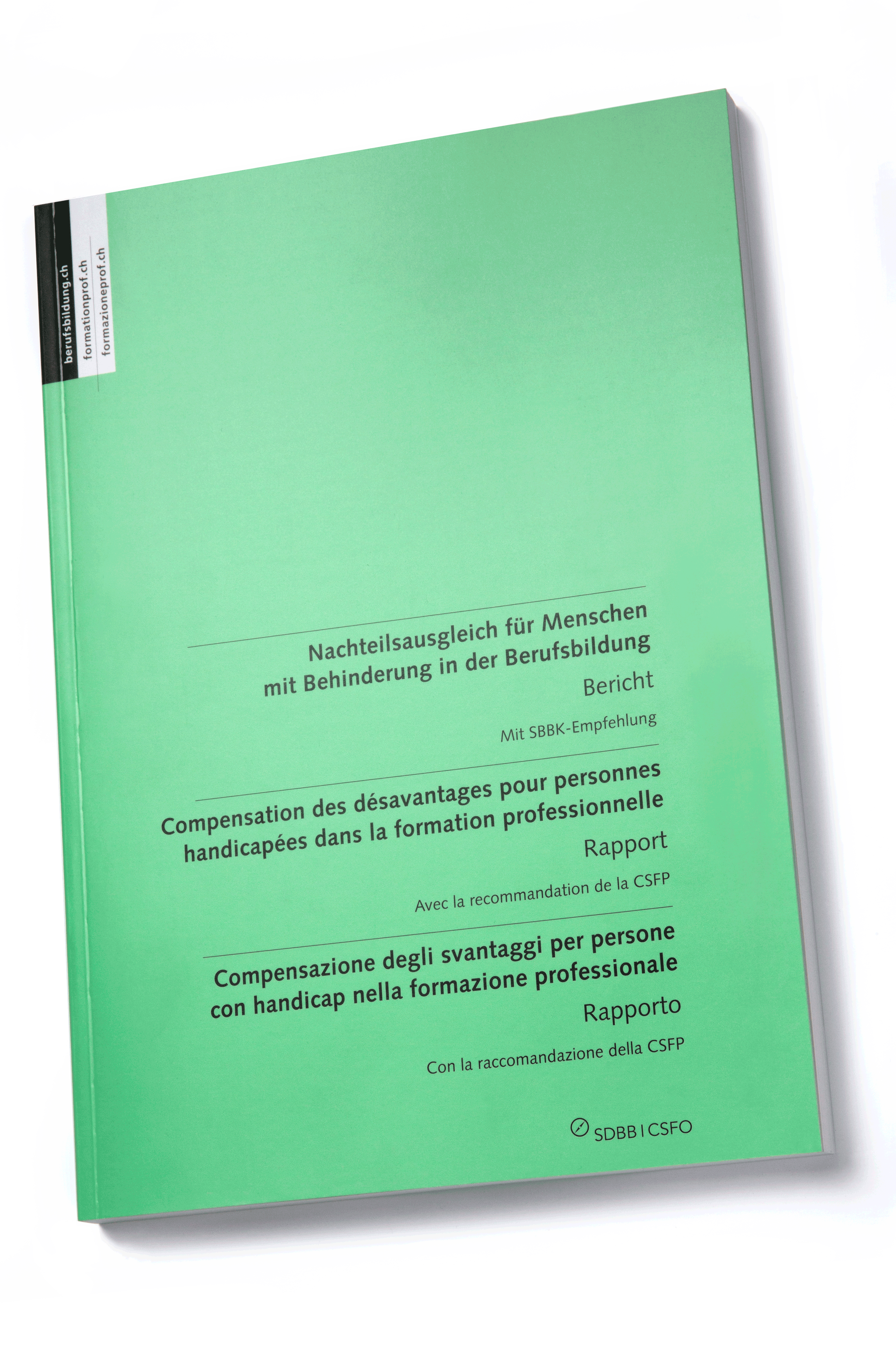 Cover des Berichts "Nachteilsausgleich für Menschen mit Behinderung in der Berufsbildung"